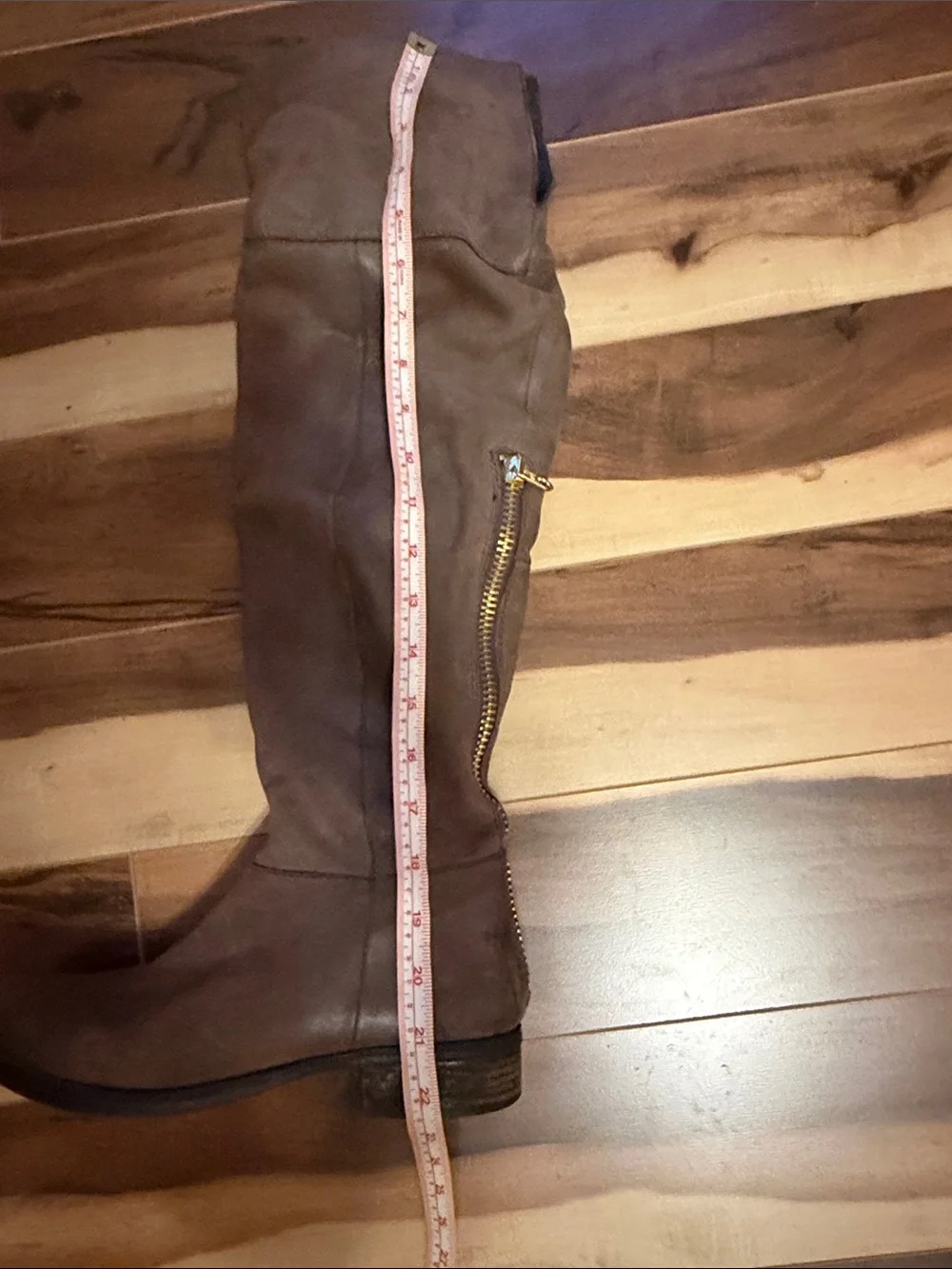 Women’s brown Steve Madden Over-the-Knee Zip Riding Boots